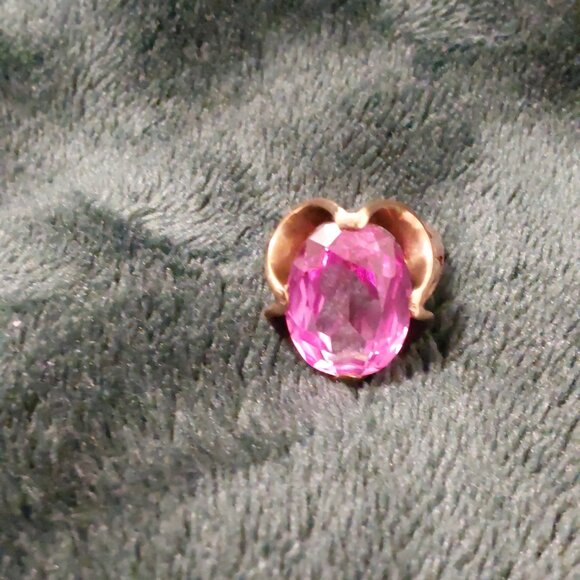10 KT Gold, 1963 Edison's Jewelry store PINK GEMSTONE RING BEAUTIFUL - Picture 13 of 17